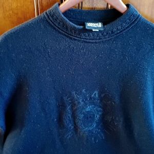 Versace Jeans Couture Medusa Head Embroidered Sweater Black XL - fits more L